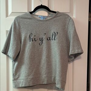 Draper James Gray women’s Sweatshirt with 'Hi Y'all' Print